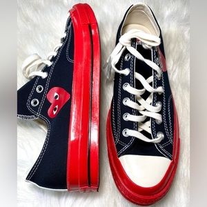 Comme des Garcons Sneakers Converse All Stars CDG Play Black Chuck 70 Low Heart